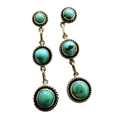 Turquoise Dangle Earrings by Martin Perry