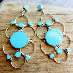 Kingman Turquoise Dangle Earrings