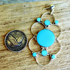 Kingman Turquoise Dangle Earrings