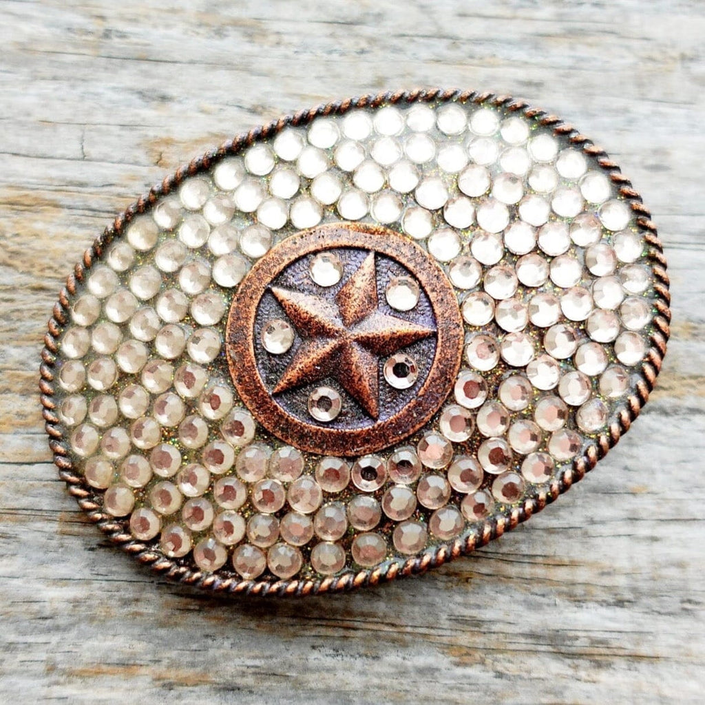 Western Trophy Buckle with Crystals