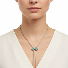 Turquoise Arch Snake Bolo Necklace