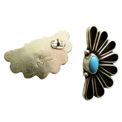 Turquoise Flower Earrings by Geraldine James