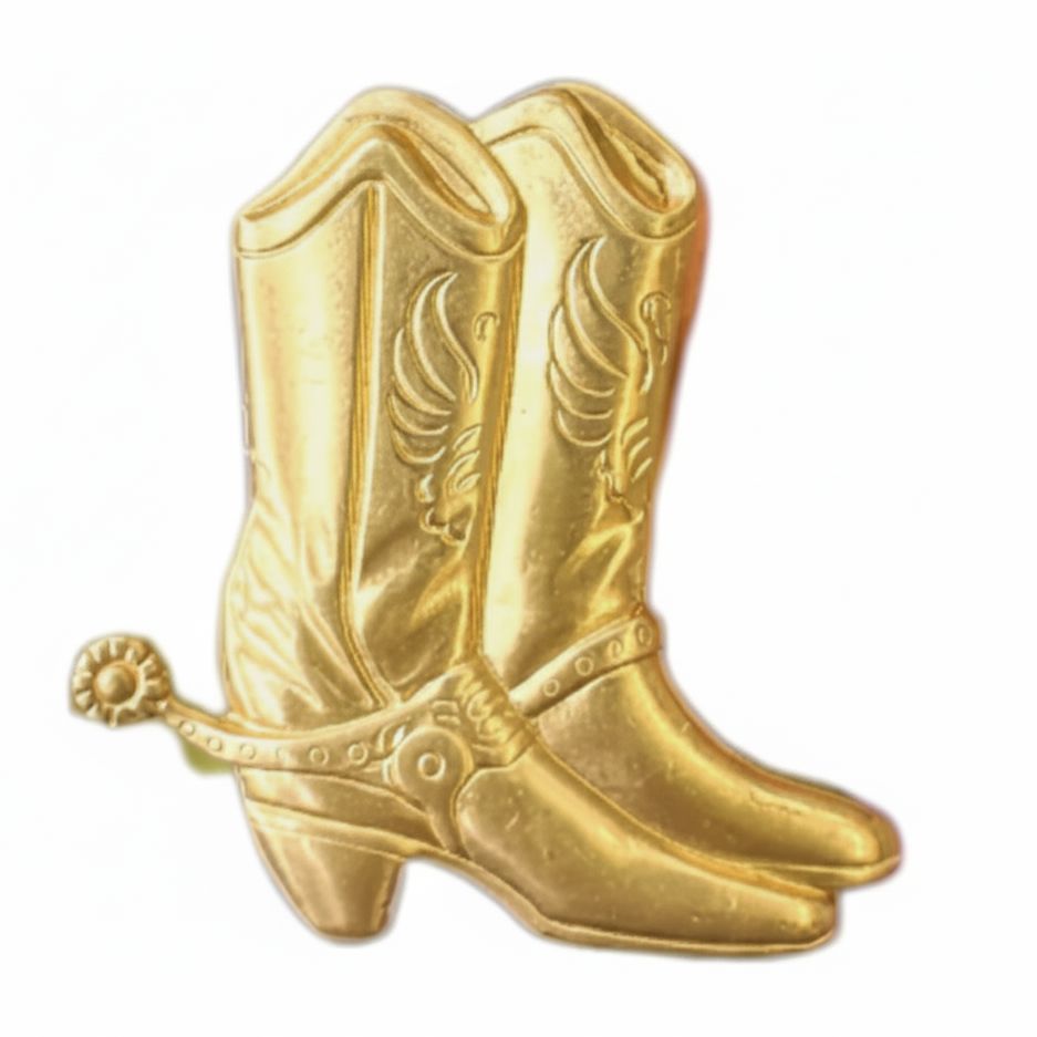 Brass Cowboy Boot Bandana Slide