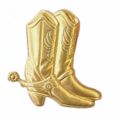 Brass Cowboy Boot Bandana Slide