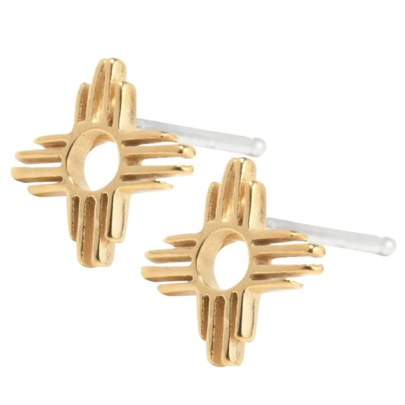 Mini Zia Gold Stud Earrings