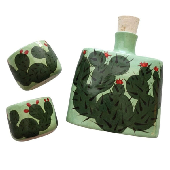 Cactus Flask & Copita Cups Set