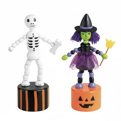 Halloween Skeleton and Witch Collapsing Toys