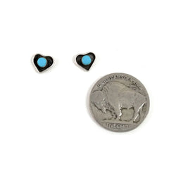 Sleeping Beauty Turquoise Hearts Post Earrings