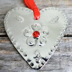 Tin Heart Ornament