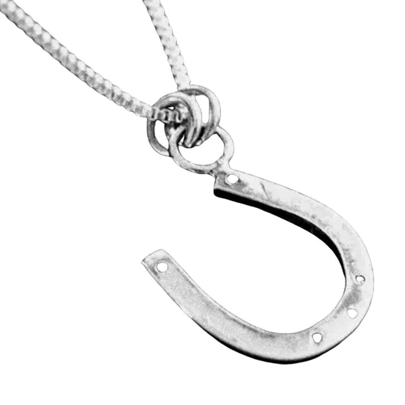 Lucky Horseshoe Sterling Silver Necklace