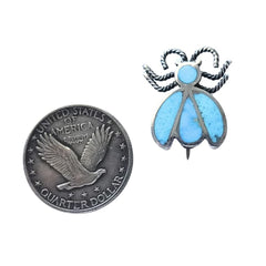 Mini Turquoise Ladybug Pin