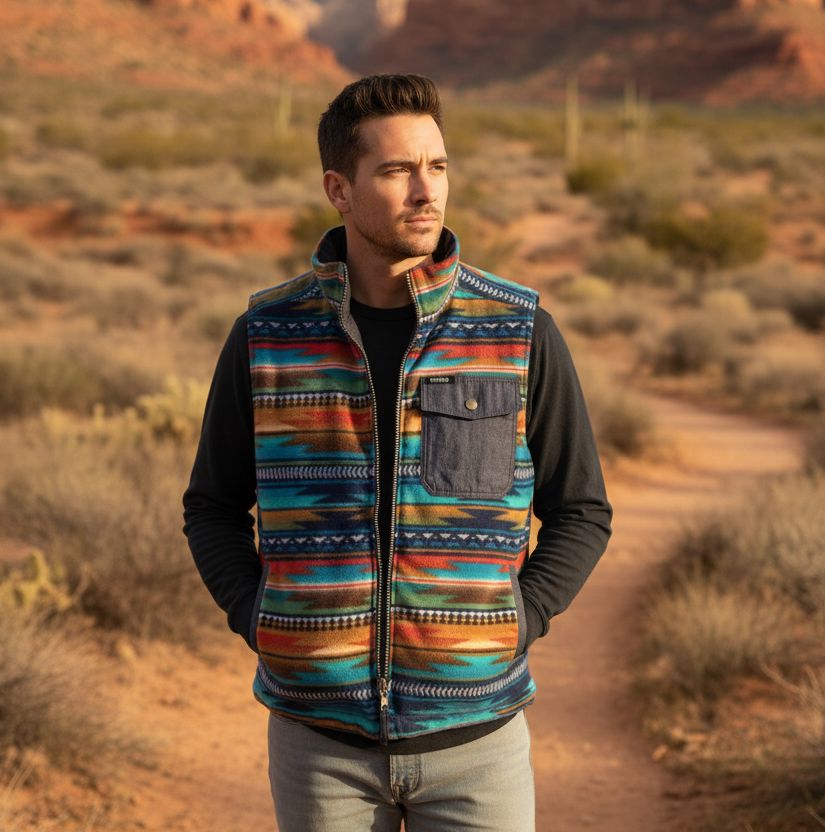 Reversible Denim & Fleece Vest