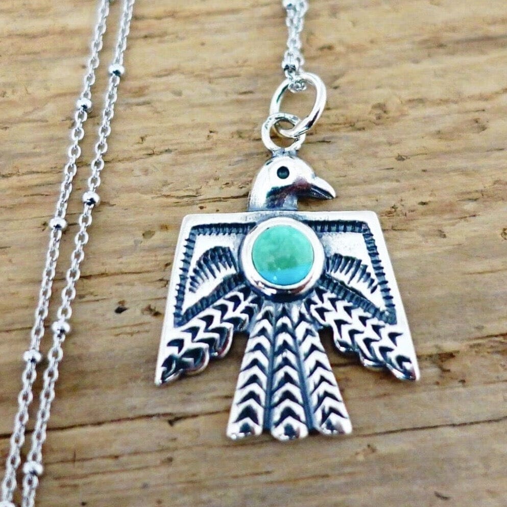 Thunderbird & Turquoise Necklace