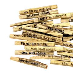 Engraved Palo Santo Sticks with Message