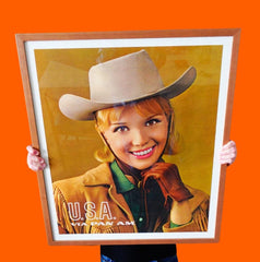 Vintage Pan Am Cowgirl Poster