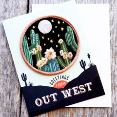 Greetings From Out West Patch Card