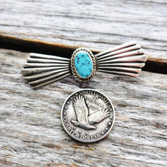 UITA Turquoise Pin by Southwest Arts & Crafts