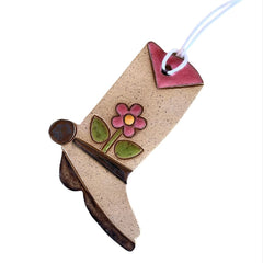 Ceramic Cowboy Boot Ornament