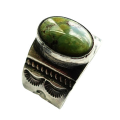 Mens Turquoise Signature Ring