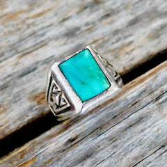 Vintage Turquoise Signet Ring