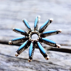 Zuni Turquoise Cluster Ring