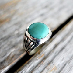 Vintage Green Turquoise Ring Bell Trading Post