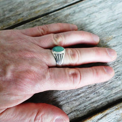 Vintage Green Turquoise Ring Bell Trading Post