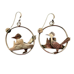 Vintage Roadrunner Earrings Sterling Silver