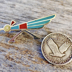 Vintage Turquoise Roadrunner Pin