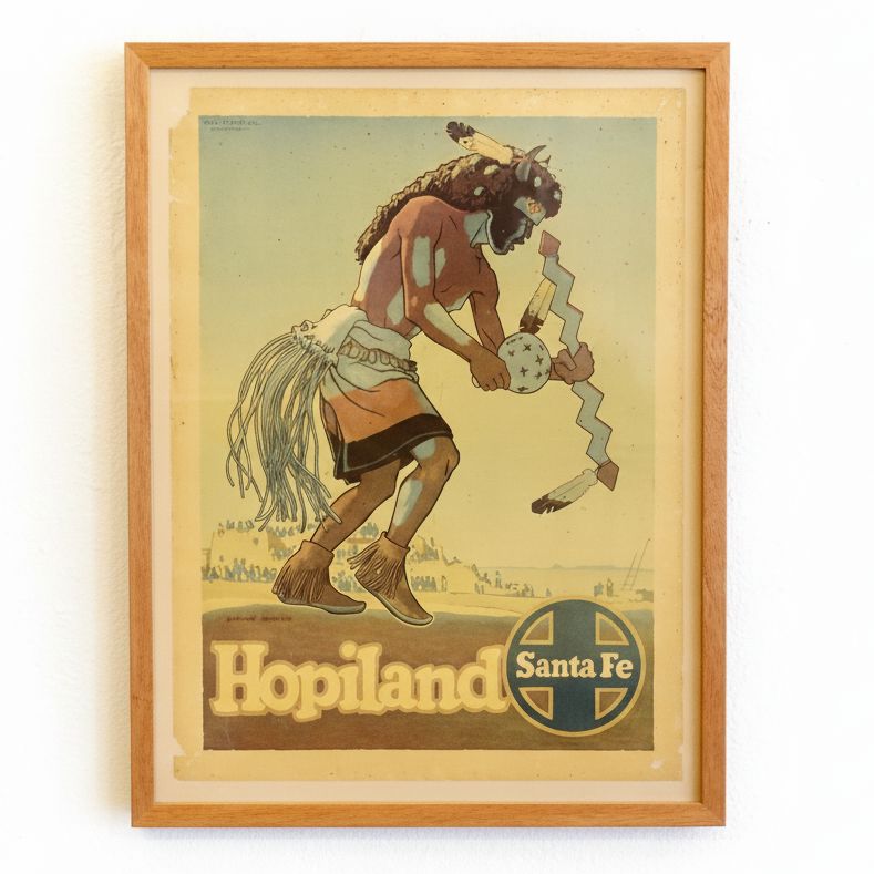 Hopiland Santa Fe Railroad Original Poster