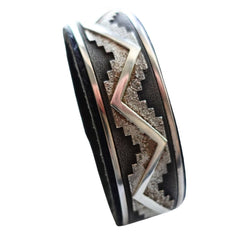 Chief Blanket Sterling & Leather Cuff