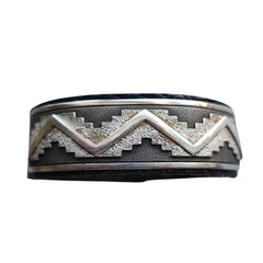 Chief Blanket Sterling & Leather Cuff