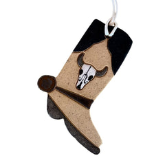 Ceramic Cowboy Boot Ornament