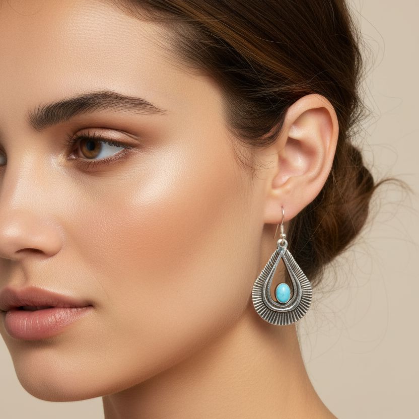 Turquoise Teardrop Earrings