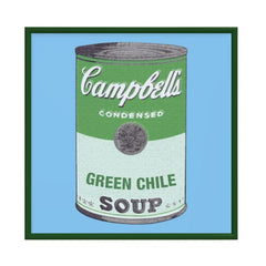 Red & Green Chile Soup Can Framed