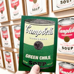Green Chile Campbell's Soup Postcard