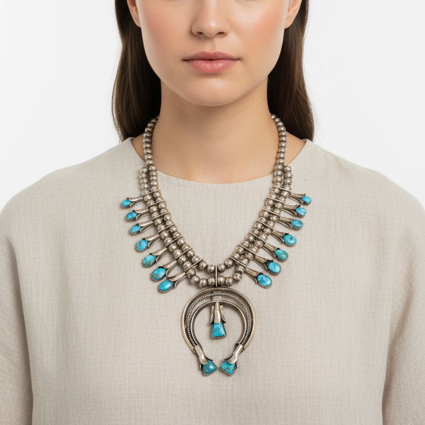 1970's Squash Blossom Necklace