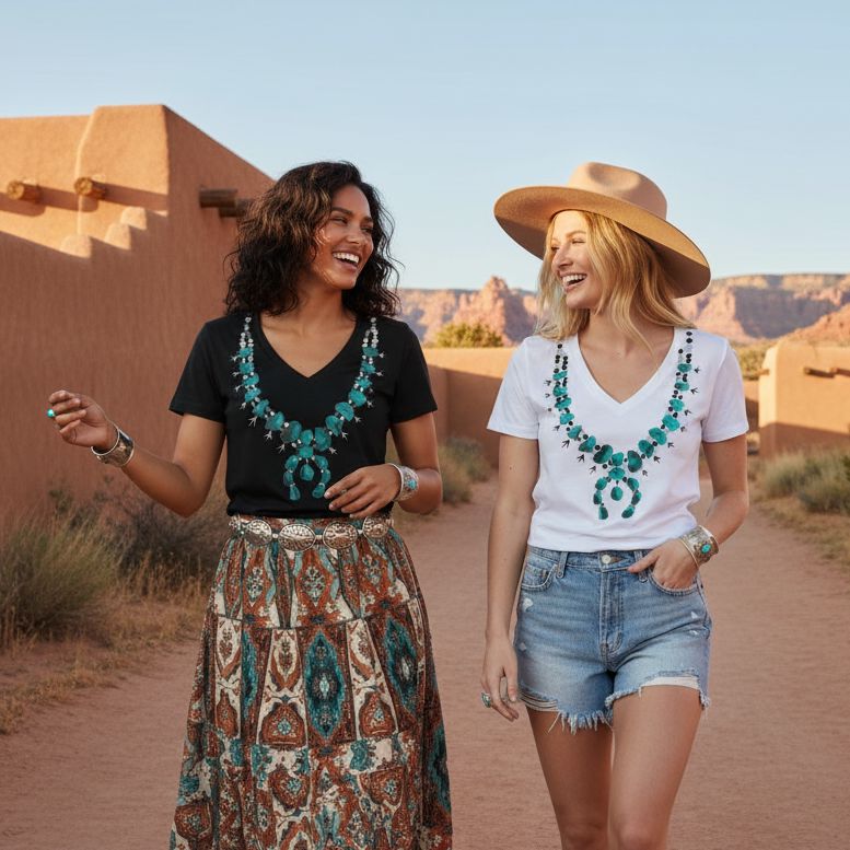 Squash Blossom T-Shirt in Santa Fe New Mexico
