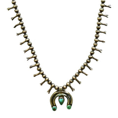 Vintage Navajo Squash Blossom Necklace