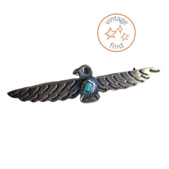 Vintage Turquoise Thunderbird Pin