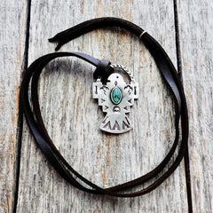 Thunderbird Pendant on Leather Cord