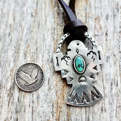 Thunderbird Pendant on Leather Cord