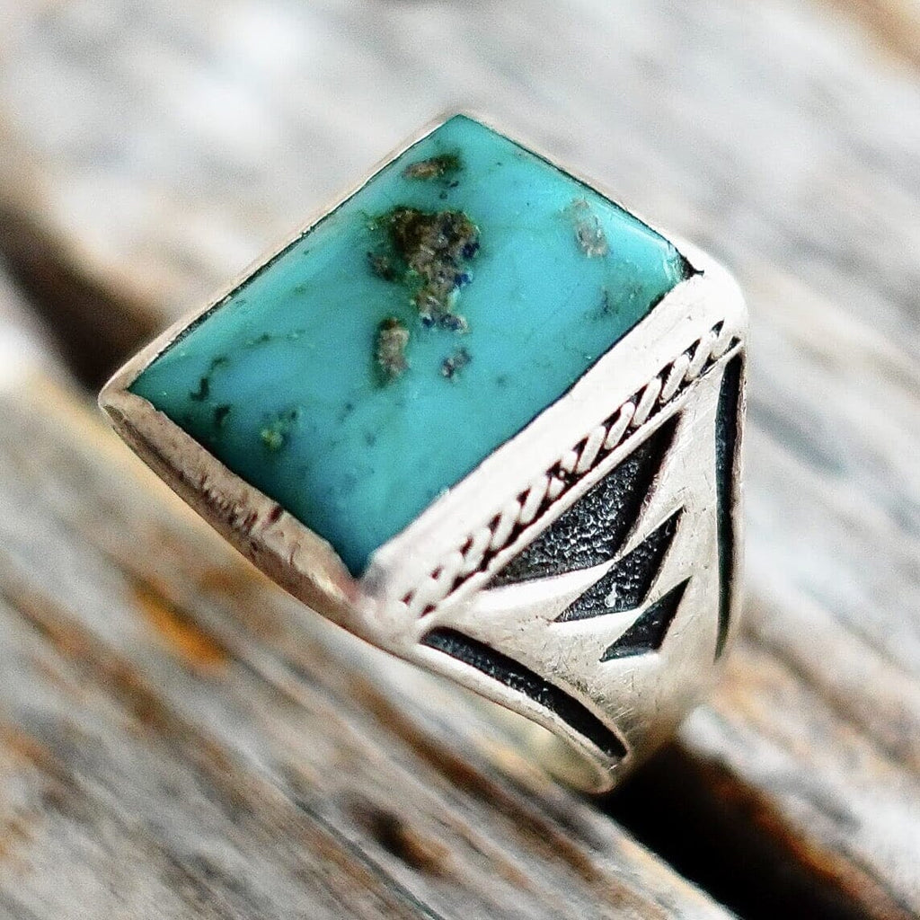 mens vintage turquoise ring