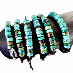Taos Leather & Turquoise Cuff
