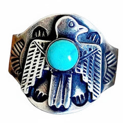 Thunderbird & Turquoise Ring
