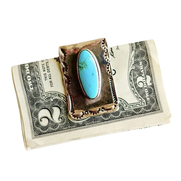 Sterling & Turquoise Money Clip