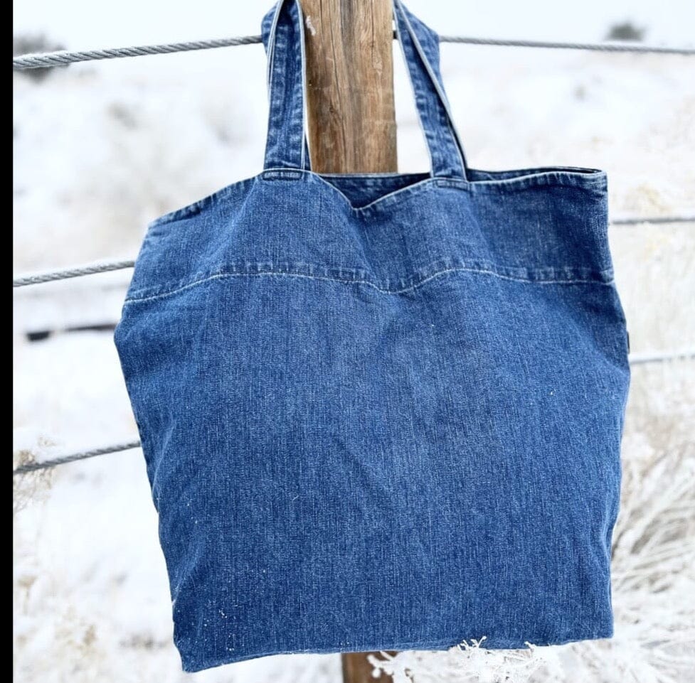 New Mexico Vintage Patches Denim Tote