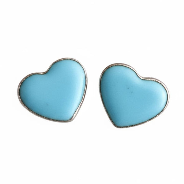 Turquoise Mini Heart Earrings