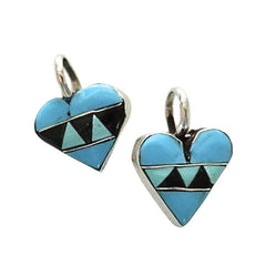 Turquoise & Onyx Heart Necklace