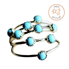 Turquoise Dots Stacking Ring